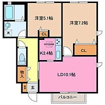 サミット　Ｈ棟 102 ｜ 三重県四日市市茂福町（賃貸アパート2LDK・1階・59.02㎡） その2