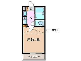 ビバリードリーム小杉 206 ｜ 三重県四日市市小杉町（賃貸アパート1K・2階・19.10㎡） その2