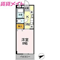 三重県四日市市生桑町（賃貸アパート1K・3階・25.20㎡） その2