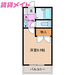 間取図画像 1K