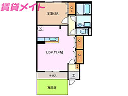 サンプレイス,M A 1LDKの間取図画像