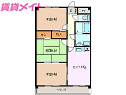 サンモール・T 3DKの間取図画像