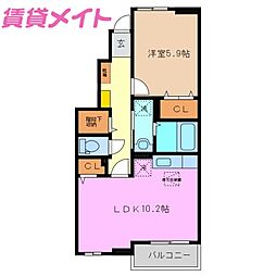 フォルシュエム&アール 1LDKの間取図画像