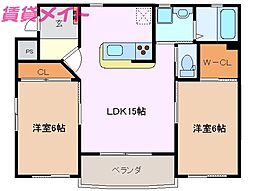 Sunnyアクラ 2LDKの間取図画像
