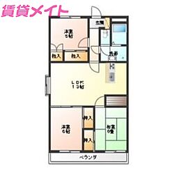 アルカディア 3LDKの間取図画像