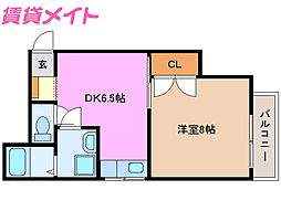 シャトレ美里ヶ丘 B棟 1階/-