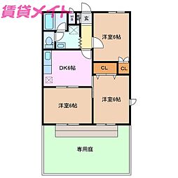 グリーンパーク松原 3DKの間取図画像