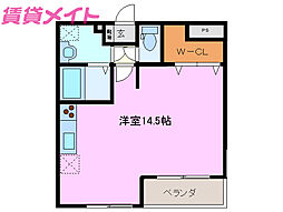 マルセイユ ワンルームの間取図画像