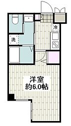 アールエス湘南平塚 1階1Kの間取り