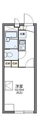 レオパレスウエストハイムＦ 1階1Kの間取り