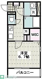 （仮称）平塚市桃浜町PJ 2階1Kの間取り