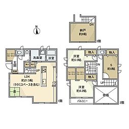 桃浜町戸建 2階2SLDKの間取り
