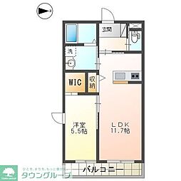（仮称）小田原市田島マンション新築工事 3階1LDKの間取り