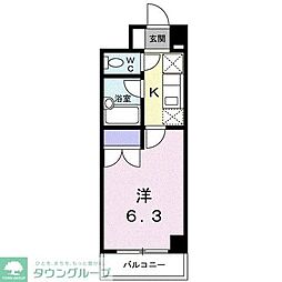 サンブライトいずみ 1Kの間取図画像