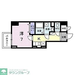 スアヴィス平塚八重咲 1Kの間取図画像