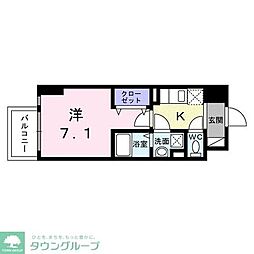 スアヴィス平塚八重咲 1Kの間取図画像