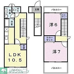 アプリカード広貴B 3LDKの間取図画像