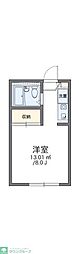 レオパレス中曽根1 1Kの間取図画像