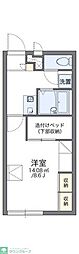 レオパレスサンデン4 1Kの間取図画像