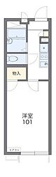 レオパレスあおば 1Kの間取図画像