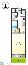 イルマーレアッズッロ 1Kの間取図画像