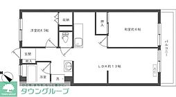 シーサイドハイツ早川 2LDKの間取図画像
