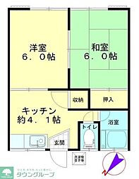 ブレス湘南 2Kの間取図画像