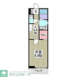 鴨宮新築 1Kの間取図画像