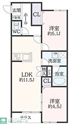 Lumiere Kurobe(ルミエール黒部) 2LDKの間取図画像