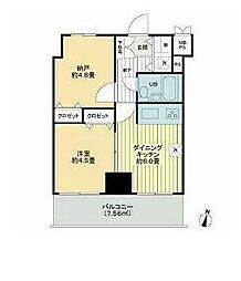 ライオンズマンション平塚宝町 1SDKの間取図画像