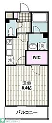 シモソフィー 1Kの間取図画像