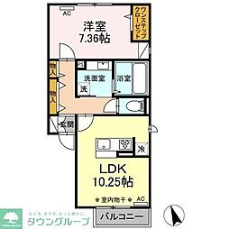 グランドゥール1 1LDKの間取図画像
