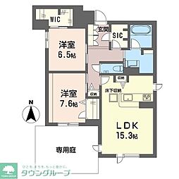 ラ・ルーム厚木町0 2LDKの間取図画像