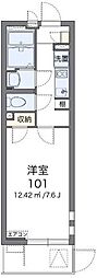 クレイノソラーレ平塚 1Kの間取図画像