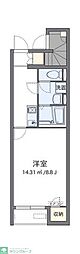 CLEINOプルメリア23 1Kの間取図画像