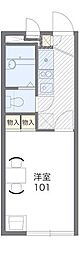 レオパレス柳 1Kの間取図画像