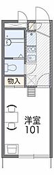レオパレス香鈴 1Kの間取図画像