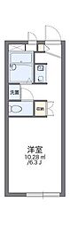 レオパレスディザイア 1Kの間取図画像
