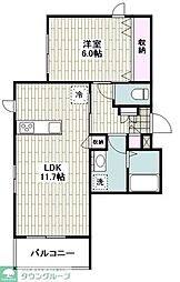 LumiereGrande 1LDKの間取図画像