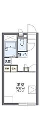 レオパレスつつみ2 1Kの間取図画像