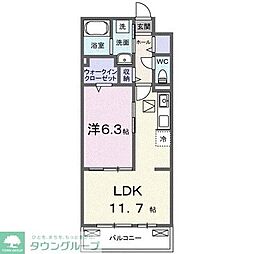 ル グランシャリオ 1LDKの間取図画像