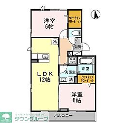 パストラル湘南 2LDKの間取図画像