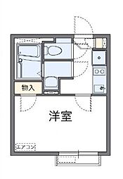 レオパレスあさひ 1Kの間取図画像