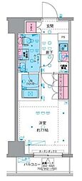 Genoviaヒラツカ 1Kの間取図画像