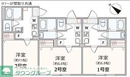 (仮称)アザーレ・アサンテ伊勢原B 1Kの間取図画像