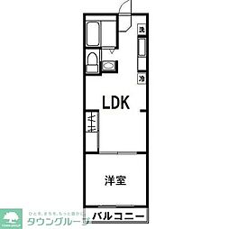 ライフピアモア平塚 1LDKの間取図画像