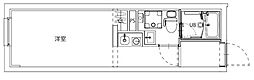 CITY WALK 馬込 102 1階ワンルームの間取り