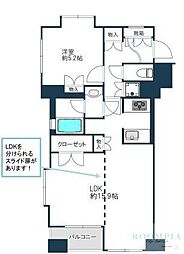 ジェイパーク武蔵小山弐番館 4階1LDKの間取り