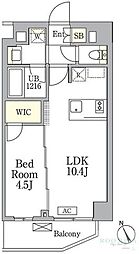 AIFLAT馬込 1階1LDKの間取り