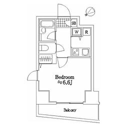 パレステュディオ五反田 11階1Kの間取り